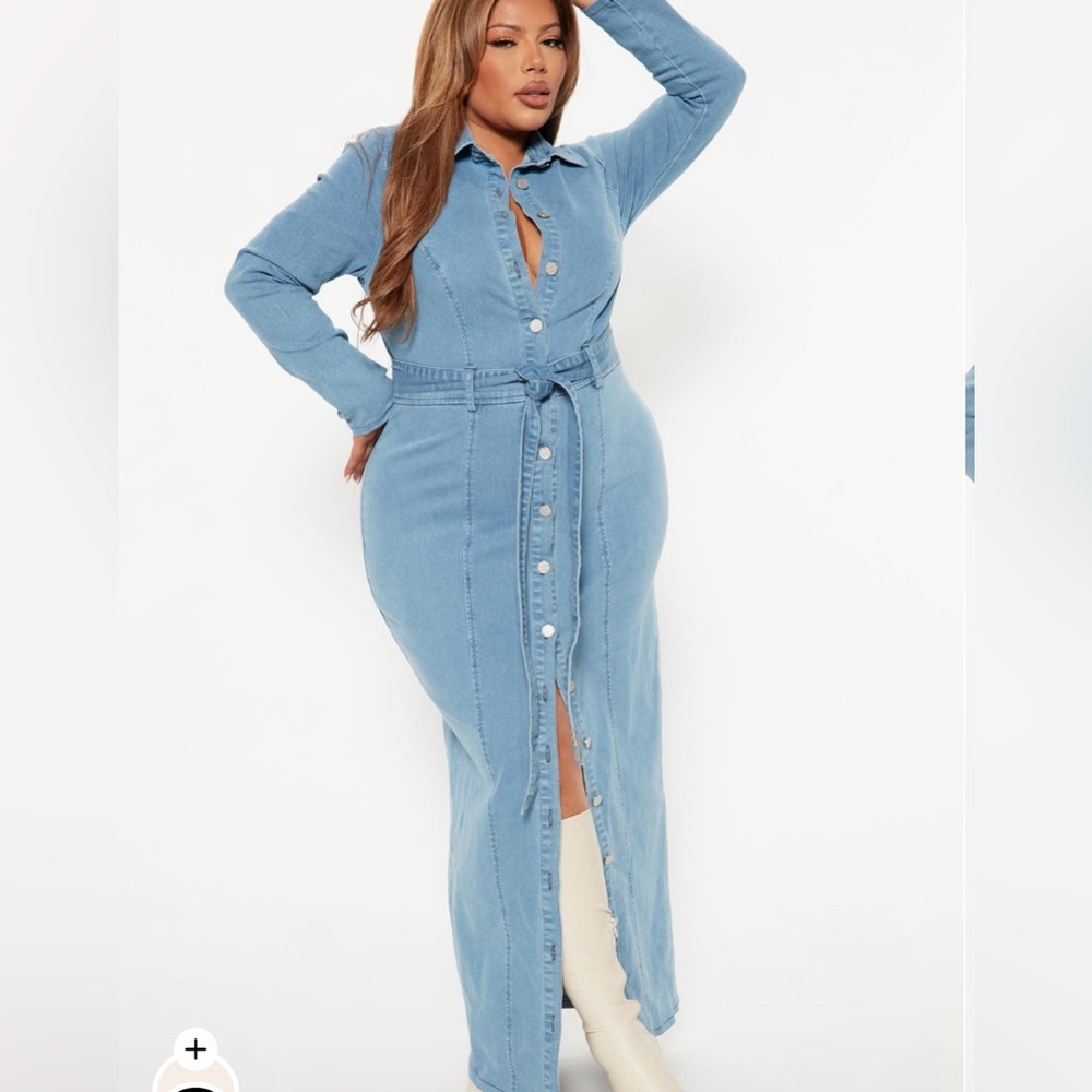 Stylish Denim Maxi Dress